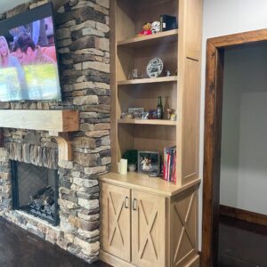 Fireplace Builtin Cabinets and Shelving